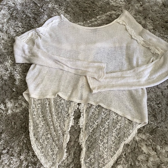Charlotte Russe Crochet Lace Sweater - Picture 1 of 2
